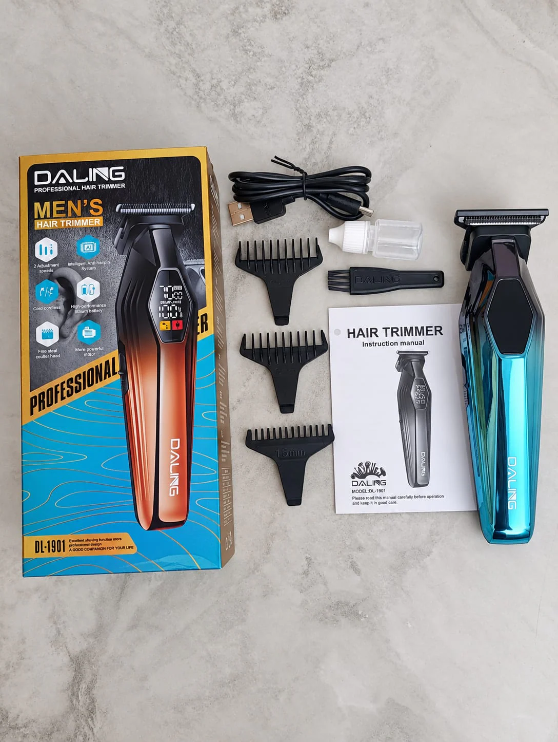 Daling DL-1901 Metallic Digital Hair & Beard Trimmer