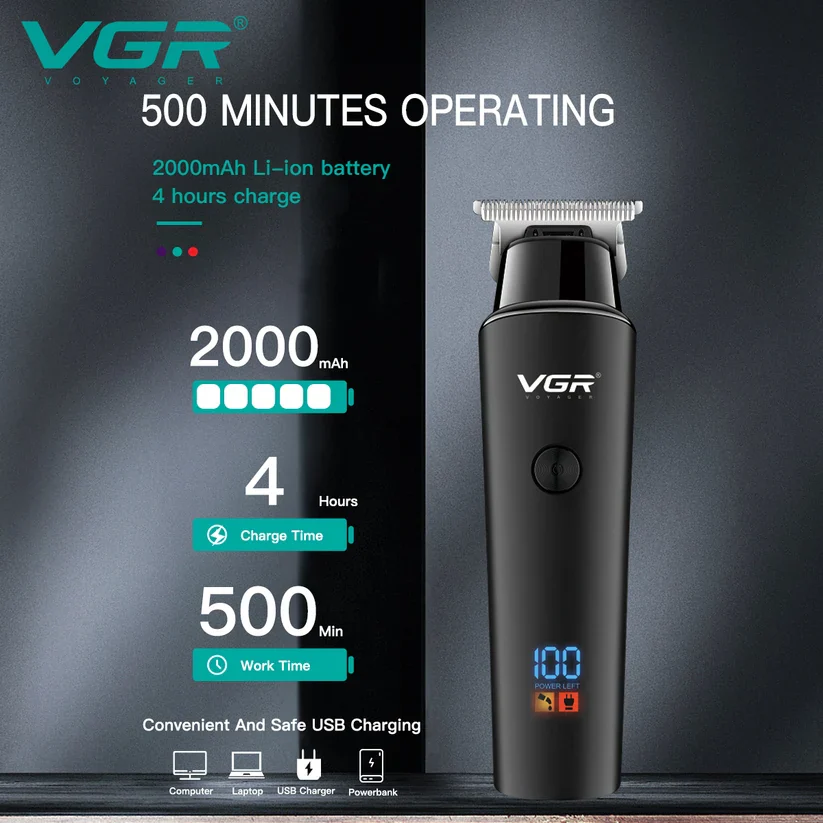 VGR V-937 Professional Cordless Rechargeable Hair & Beard Trimmer