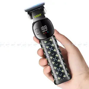 VGR V-185 Hair Cutting Machine Cordless Led Display Hair Clippers Man Professional 0mm Trimmer