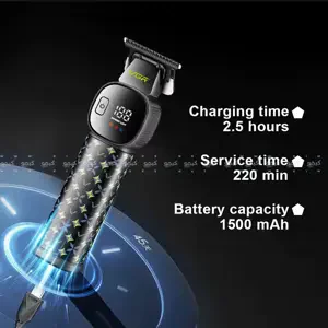 VGR V-185 Hair Cutting Machine Cordless Led Display Hair Clippers Man Professional 0mm Trimmer