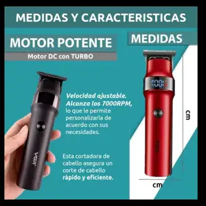 VGR V-987 Cordless Hair & Beard Trimmer – 7000RPM Turbo & LED Display
