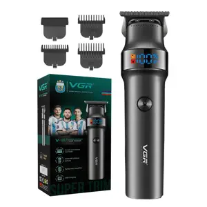 VGR V-987 Cordless Hair & Beard Trimmer – 7000RPM Turbo & LED Display